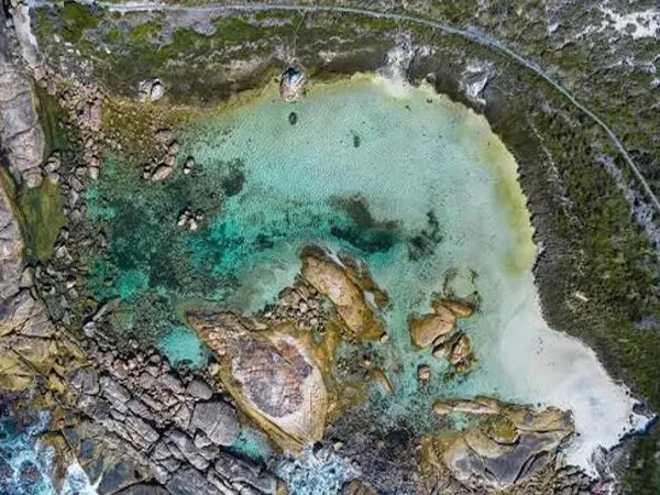 Rock pools along the rocky coastline at Pinnacle Point