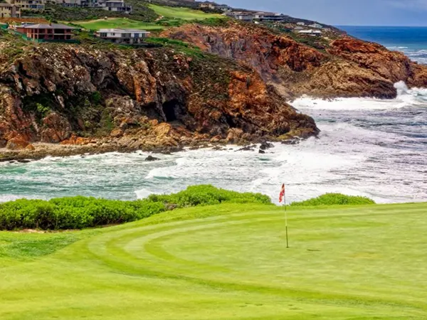 Golf course fairway overlooking the ocean at Pinnacle Point